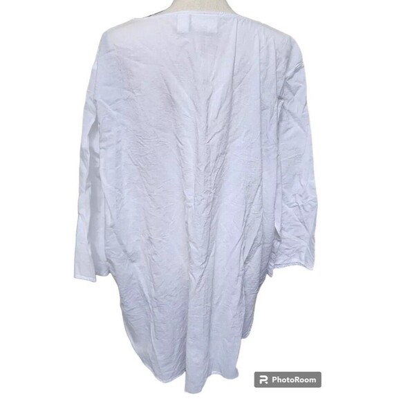 Chico's Lace Crochet Oversized Top Chest 56" White - Picture 4 of 7